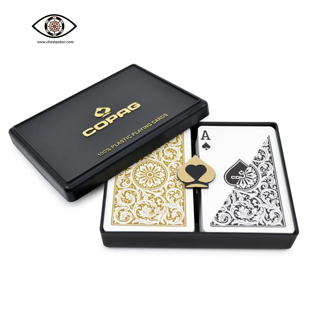 Bridge Size Black Gold Pokerset Copag Playing Cards For Infrared Contact Lenses Magic Board Game Plastic Deck Anti Cheat Poker
Bridge Size Black Gold Pokerset Copag Playing Cards For Infrared Contact Lenses Magic Board Game Plastic Deck Anti Cheat Poker