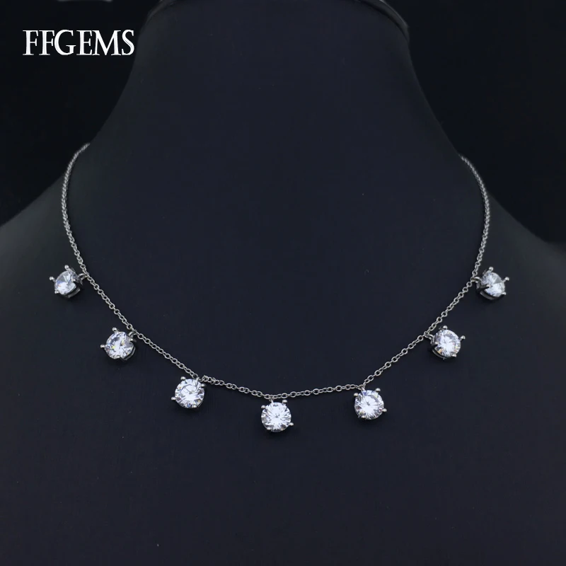 FFGems Real 925 Silver Necklace Sterling Moissante Zircon Pendant Elegant Women Lady Fine Jewelry Wedding Party Gifts Wholesale
FFGems Real 925 Silver Necklace Sterling Moissante Zircon Pendant Elegant Women Lady Fine Jewelry Wedding Party Gifts Wholesale