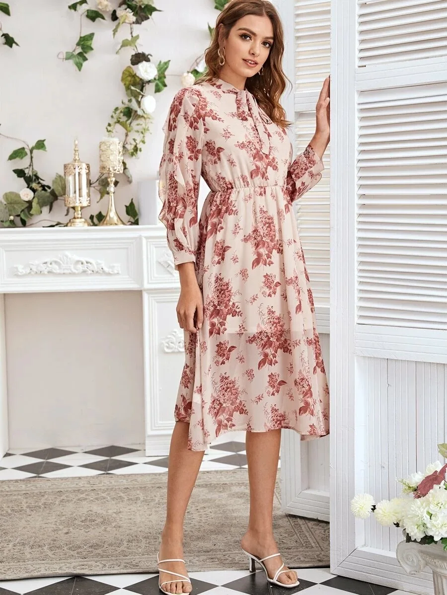 2021 Summer Spring Women Dress Long -sleeved Chiffon Dress V-neck Sexy High Waist Floral Print Beach Midi Elegant Dress Vestidos
2021 Summer Spring Women Dress Long -sleeved Chiffon Dress V-neck Sexy High Waist Floral Print Beach Midi Elegant Dress Vestidos