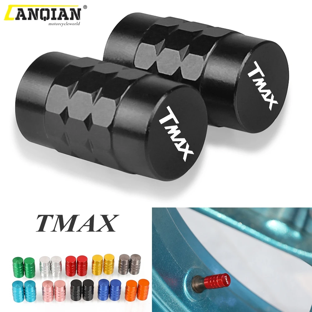 

For YAMAHA TMAX 500 530 560 TMAX500 TMAX530 SX/DX TMAX560 TECHMAX ABS DX Motorcycle CNC Wheel Tire Valve Cap Tyre Rim Stem Cover