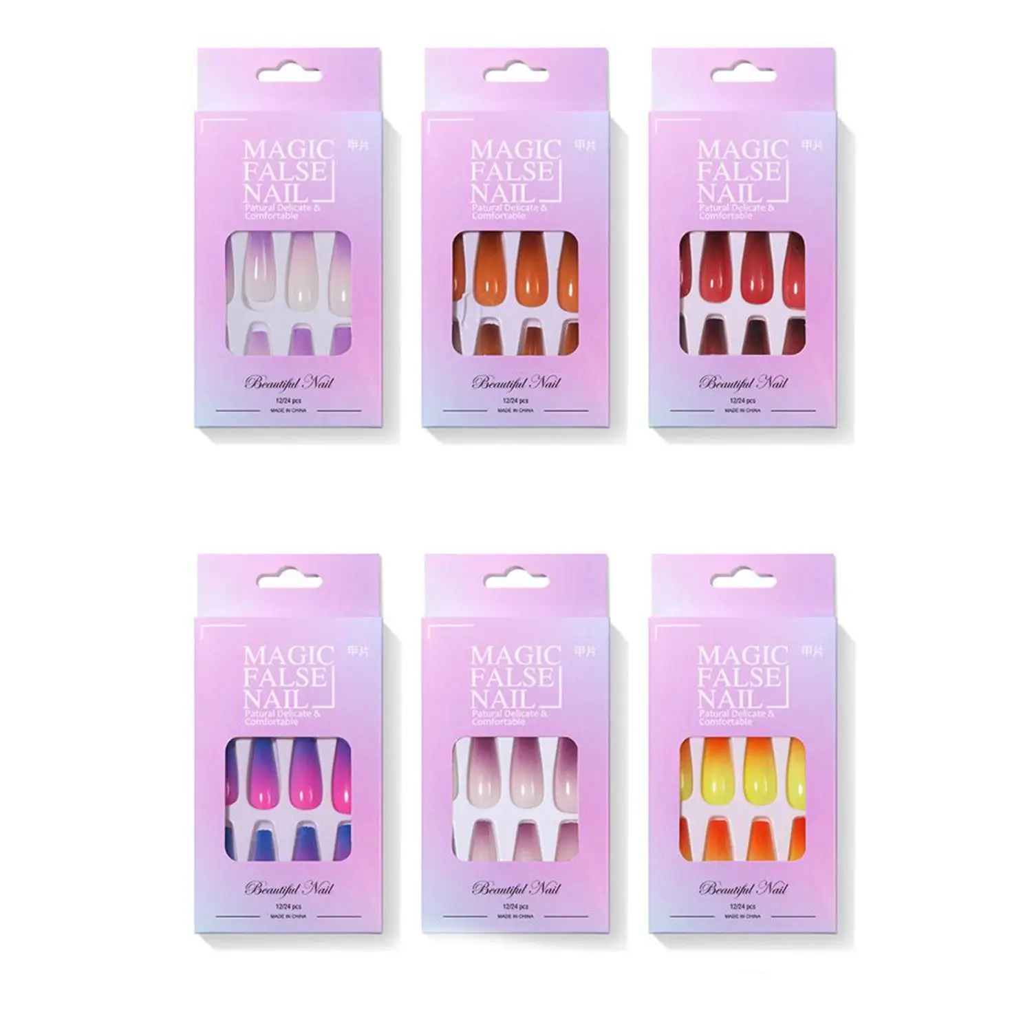 Beauty Tools Acrylic Manicure Ballerina Full Cover Fake Nails Gradient Colorful False Nail Tips
Beauty Tools Acrylic Manicure Ballerina Full Cover Fake Nails Gradient Colorful False Nail Tips