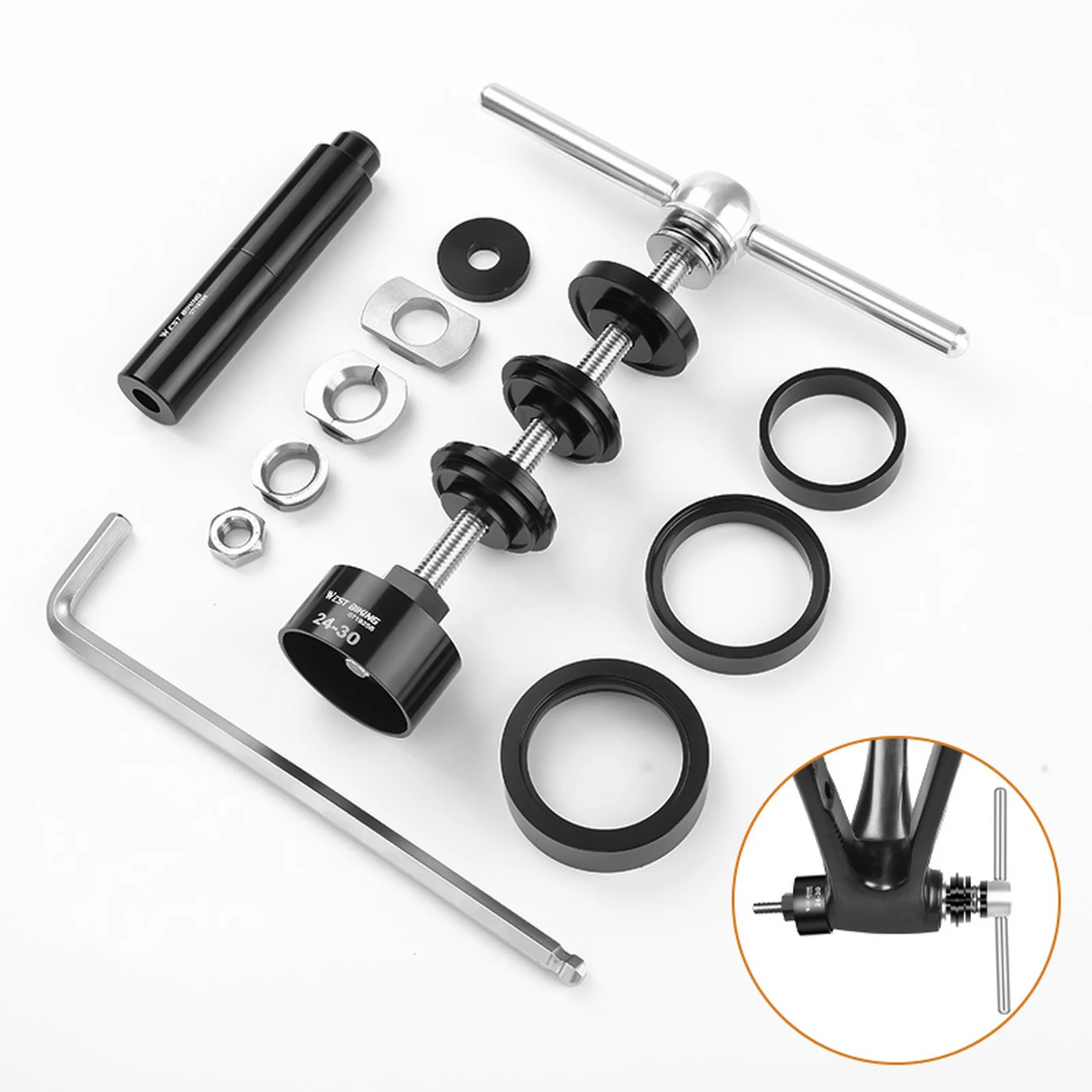 Bicycle Bottom Bracket Installation Removal Tool MTB Road Bike Press-In Type Axle Disassembly For BB86/PF30/92/386 Repair Kit
Bicycle Bottom Bracket Installation Removal Tool MTB Road Bike Press-In Type Axle Disassembly For BB86/PF30/92/386 Repair Kit