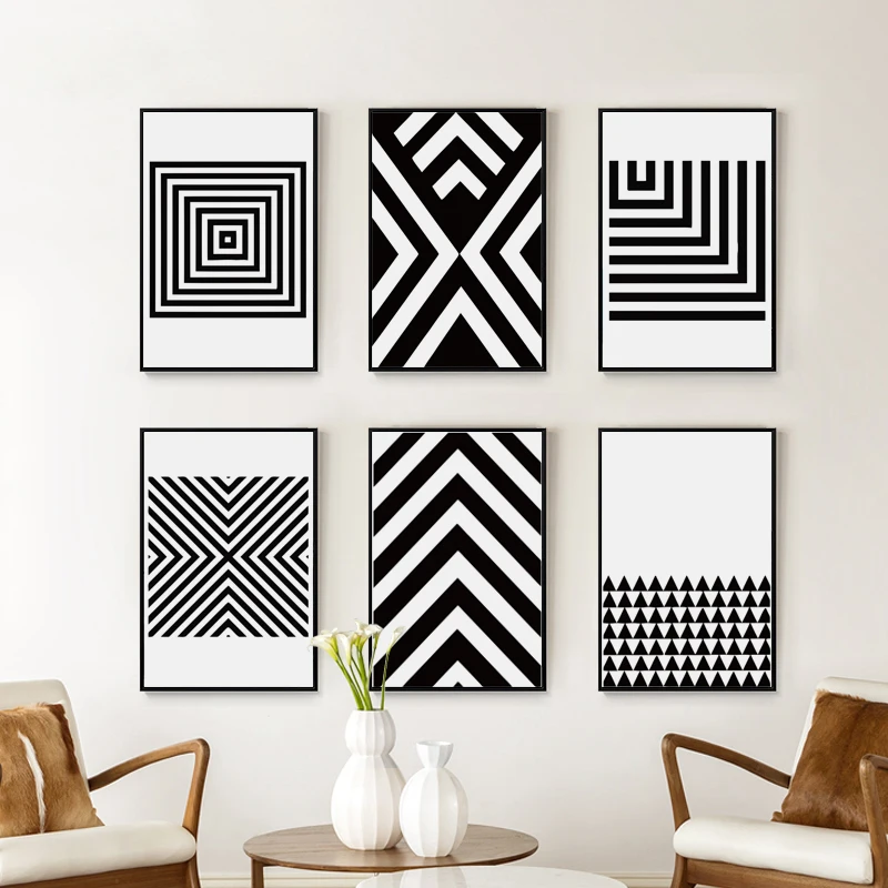 Black And White Line Geometric Pattern Abstract Canvas Painting Minimalist Nordic Style Wall Art Print For Living Room Home Deco
Black And White Line Geometric Pattern Abstract Canvas Painting Minimalist Nordic Style Wall Art Print For Living Room Home Deco