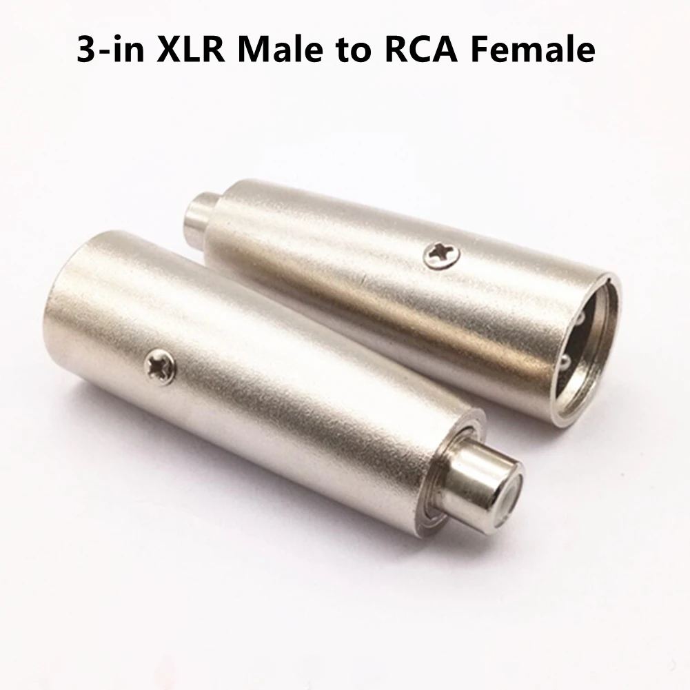 3 Pin XLR Plug Male To RCA Female Audio Cable Jack Connector Microphone Adapter Female To Canon W/ Nickel-plated Connectors
3 Pin XLR Plug Male To RCA Female Audio Cable Jack Connector Microphone Adapter Female To Canon W/ Nickel-plated Connectors