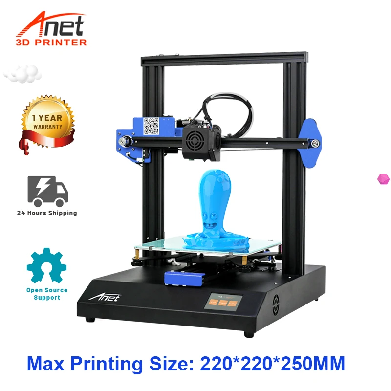 Фото 3D принтер Anet ET4X с полным металлическим каркасом настольная техника для быстрого