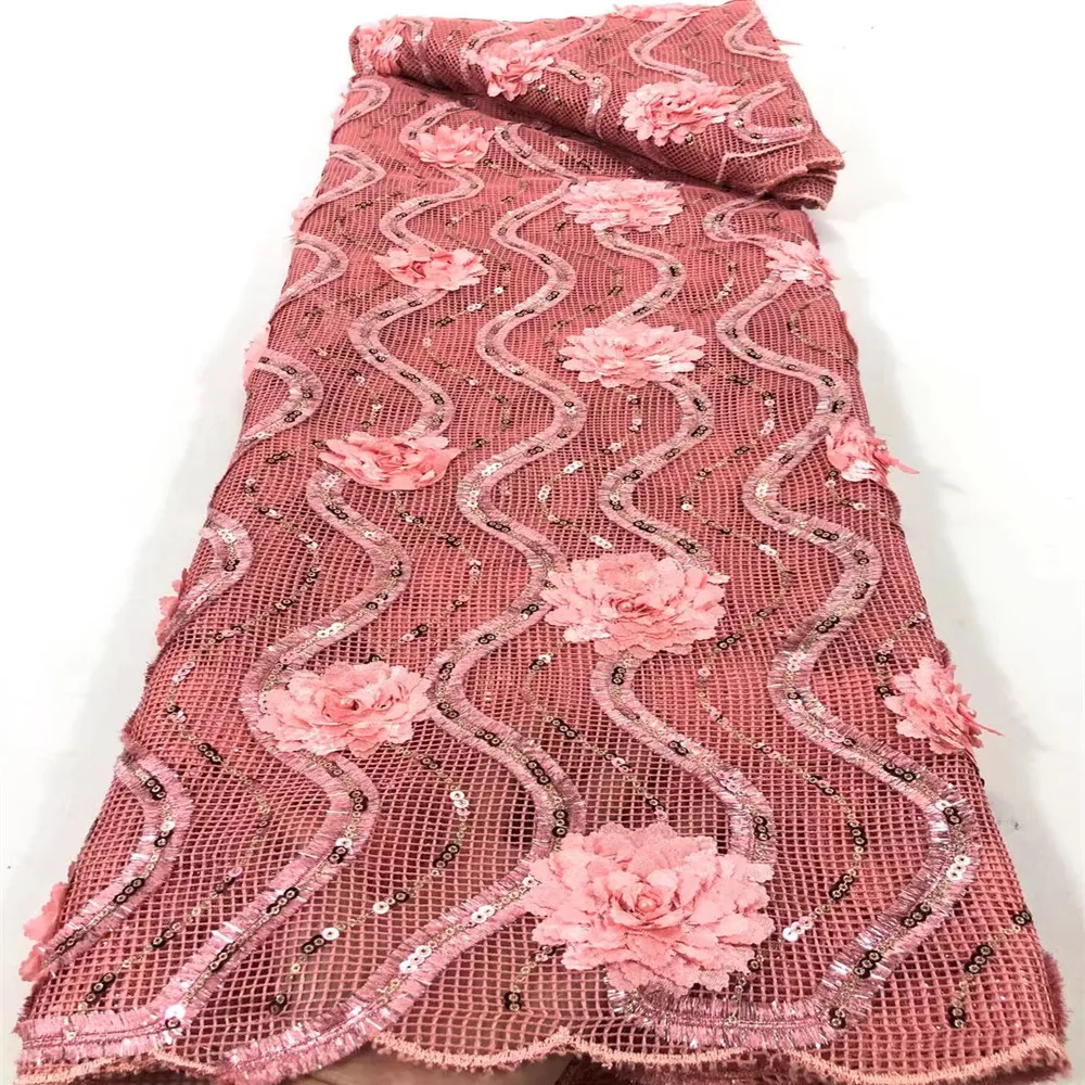 African Lace Fabric Latest 3 D Flower French Mesh Lace Fabric with Sequins Nigerian Tulle Lace Fabric RF-175
African Lace Fabric Latest 3 D Flower French Mesh Lace Fabric with Sequins Nigerian Tulle Lace Fabric RF-175
