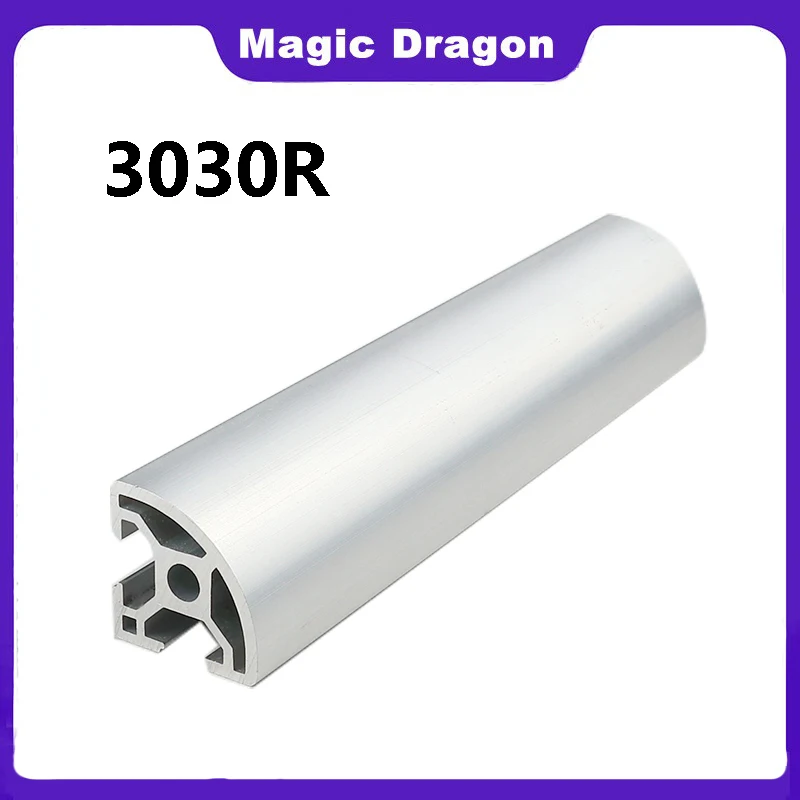 

1PC 3030R-8 EU Aluminum Profile 100-800mm Length 1/4 Curved Linear Rail for DIY 3D Printer CNC