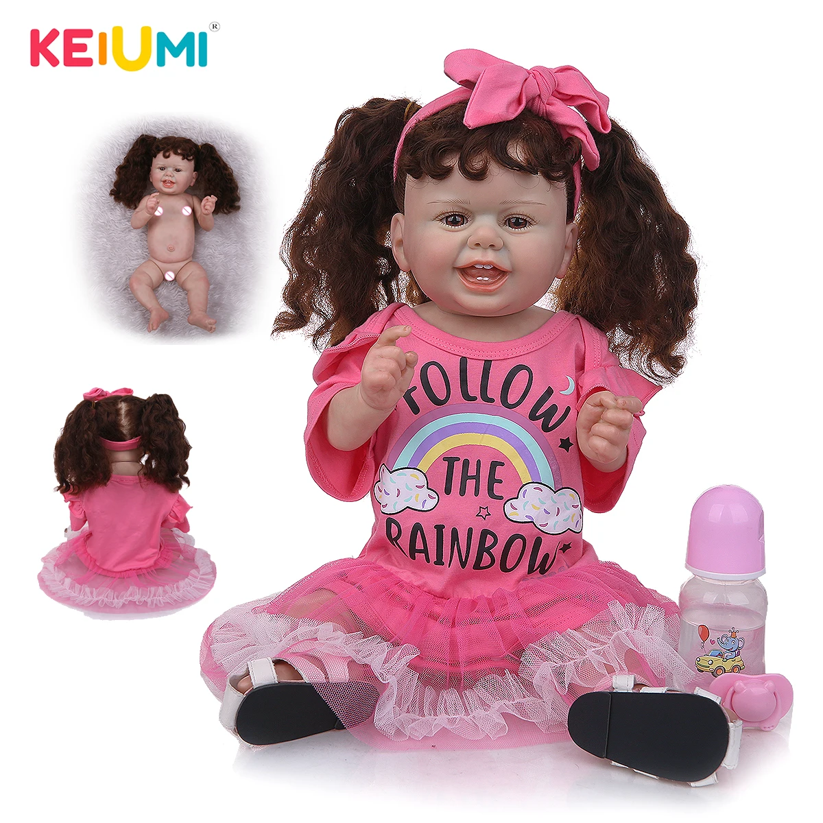 Adorable 22Inch 55CM Reborn Baby Doll Simulation Soft Silicone Body With Pink Skirt Fashion Birthday Christmas Gifts For Gril
Adorable 22Inch 55CM Reborn Baby Doll Simulation Soft Silicone Body With Pink Skirt Fashion Birthday Christmas Gifts For Gril