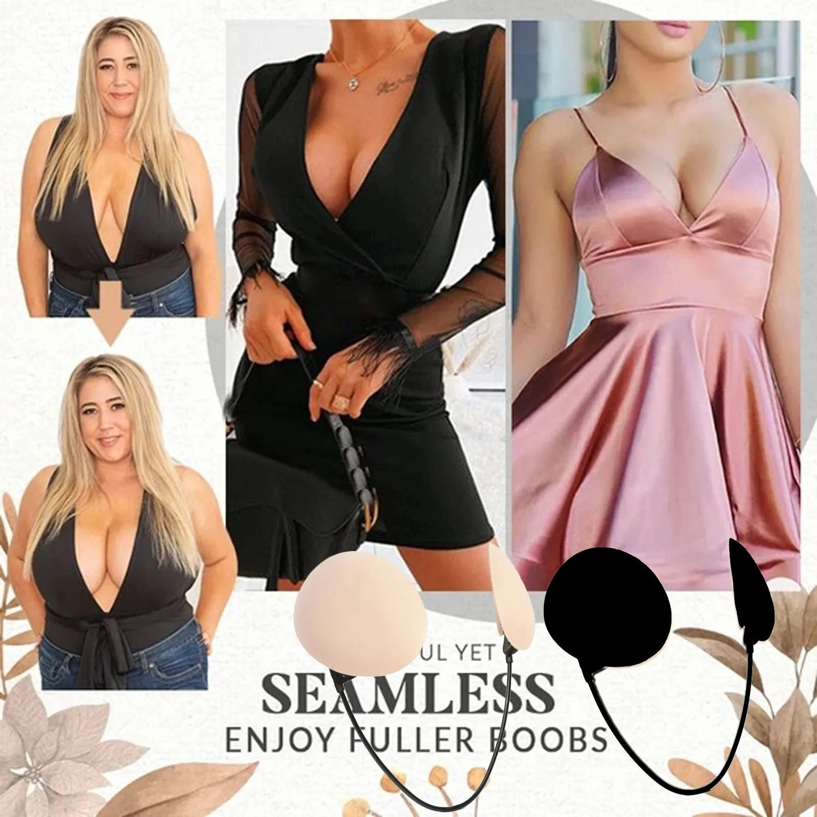 Deep Bra Kit Push-Up Frontless Bra Frontless Backless & Strapless Bra Beige Summer Thin Gather Nipple Patch Underwear Accessorie
Deep Bra Kit Push-Up Frontless Bra Frontless Backless & Strapless Bra Beige Summer Thin Gather Nipple Patch Underwear Accessorie