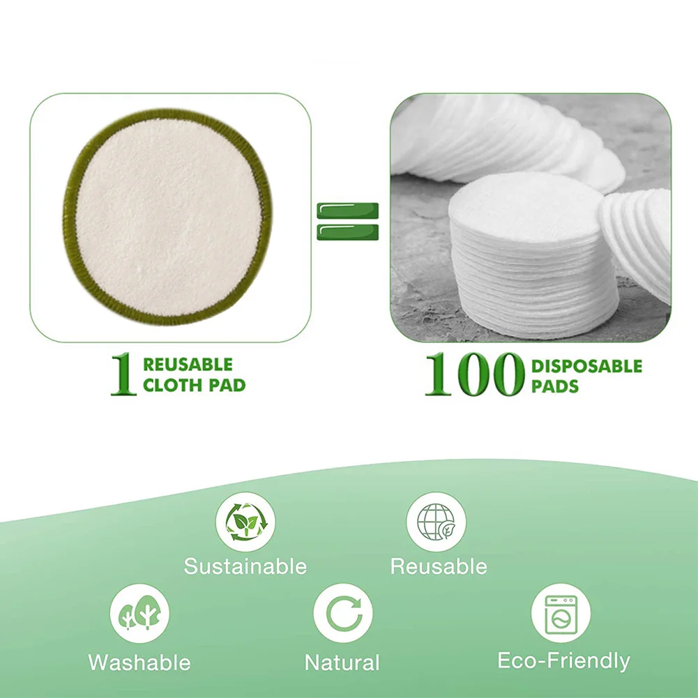 Reusable Bamboo Makeup Remover Pads 4/8pcs Washable Rounds Cleansing Facial Cotton Make Up Removal Pads Tool
Reusable Bamboo Makeup Remover Pads 4/8pcs Washable Rounds Cleansing Facial Cotton Make Up Removal Pads Tool