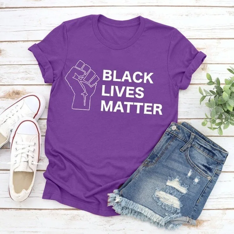 BLACK LIVES MATTER Letter Print T Shirt Women Short Sleeve O Neck Loose Tshirt Summer Women Tee Shirt Tops Camisetas Mujer
BLACK LIVES MATTER Letter Print T Shirt Women Short Sleeve O Neck Loose Tshirt Summer Women Tee Shirt Tops Camisetas Mujer