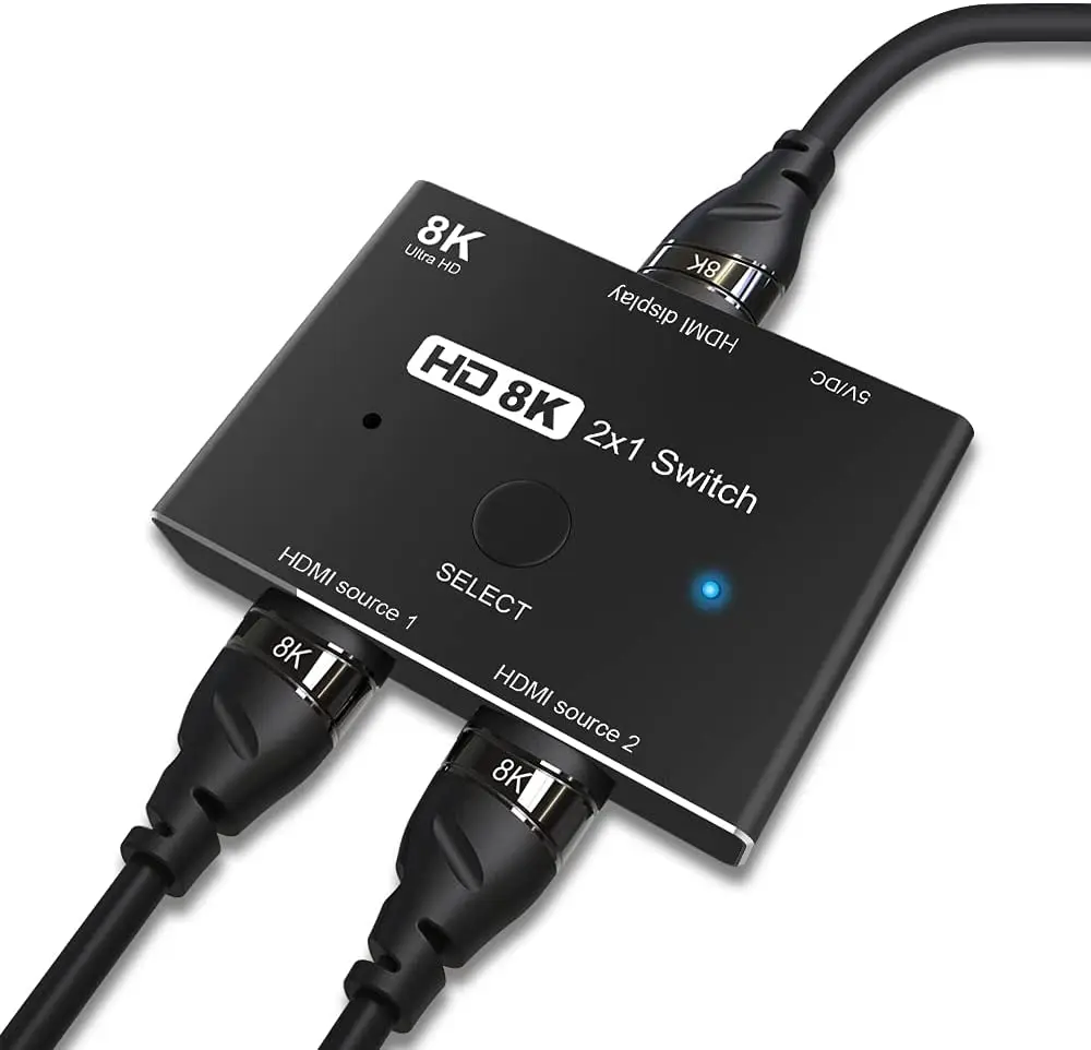 CABLEDECONN HDMI 2.1 Ultra HD High Speed 48Gbps Directional Switch Only 2in1out 8K@60Hz 4K@120Hz Splitter Converter Adapter
CABLEDECONN HDMI 2.1 Ultra HD High Speed 48Gbps Directional Switch Only 2in1out 8K@60Hz 4K@120Hz Splitter Converter Adapter