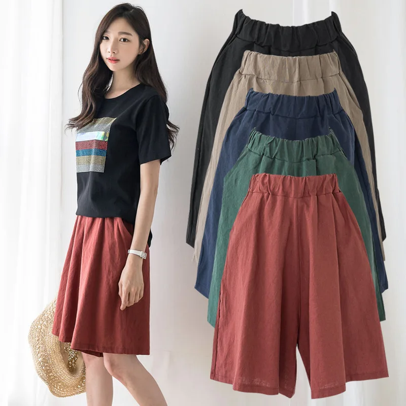Donsignet Five-point Pants Women 2021 Summer New Solid Color Casual Loose Shorts Large Size Wide Leg Pants
Donsignet Five-point Pants Women 2021 Summer New Solid Color Casual Loose Shorts Large Size Wide Leg Pants