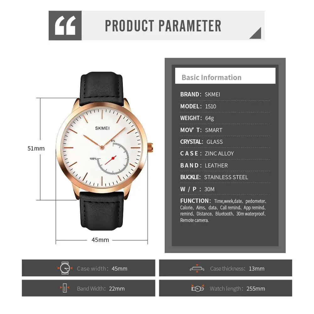 SKMEI Alarm Sport Watch Men Pedometer Message Reminder Tracker Quartz Mens Wristwatches Business reloj inteligente hombre 1510
SKMEI Alarm Sport Watch Men Pedometer Message Reminder Tracker Quartz Mens Wristwatches Business reloj inteligente hombre 1510