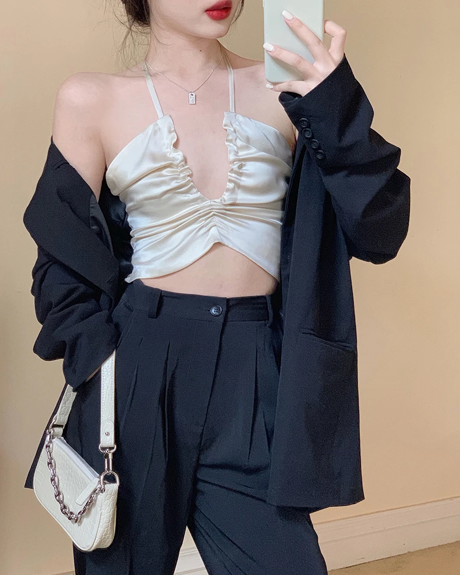 Women's tube top Sexy Crop Top Women Summer 2021 Casual y2k top Letter Vest Halter Blouse Camisole Blouses t-shirt female
Women's tube top Sexy Crop Top Women Summer 2021 Casual y2k top Letter Vest Halter Blouse Camisole Blouses t-shirt female