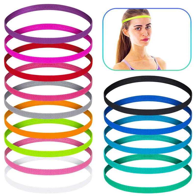 Elastic Sports Headbands Non Slip Grip Reversible Stretchy Yoga Hair Bands Athletic Sweatbands Skinny Hair Bands for Women Men
Elastic Sports Headbands Non Slip Grip Reversible Stretchy Yoga Hair Bands Athletic Sweatbands Skinny Hair Bands for Women Men