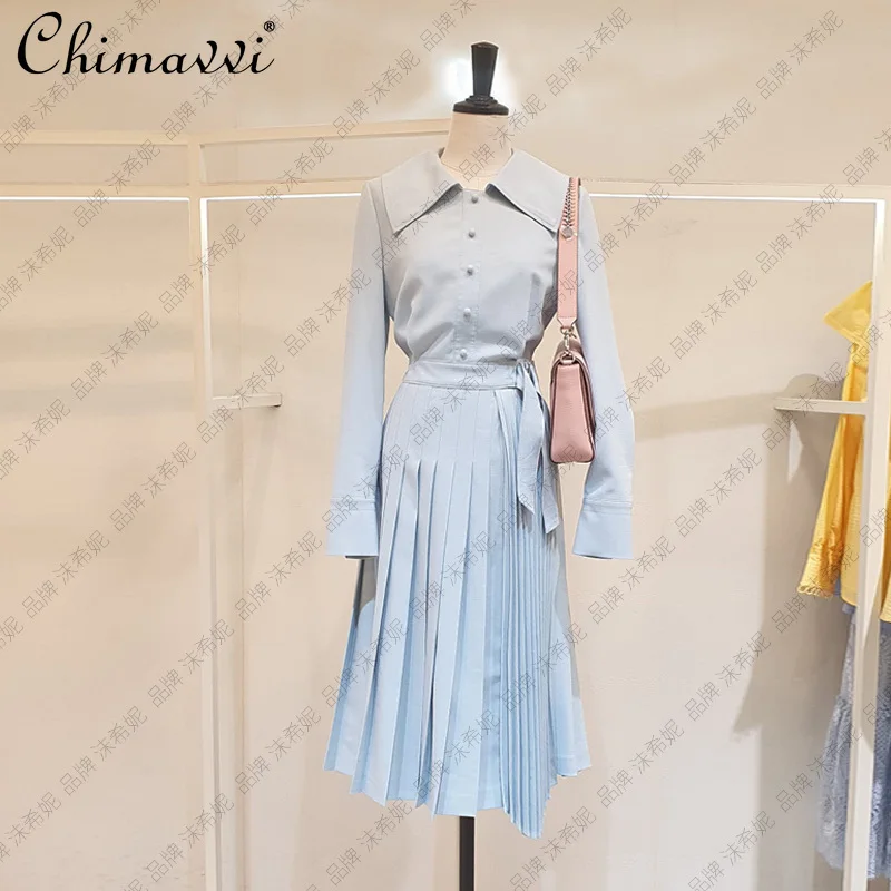Dress Autumn Midi Beach Outing Casual Long Dress One Piece Ladies Long Sleeve Blue Korean Dress Cheap Wholesale Women Clothes
Dress Autumn Midi Beach Outing Casual Long Dress One Piece Ladies Long Sleeve Blue Korean Dress Cheap Wholesale Women Clothes