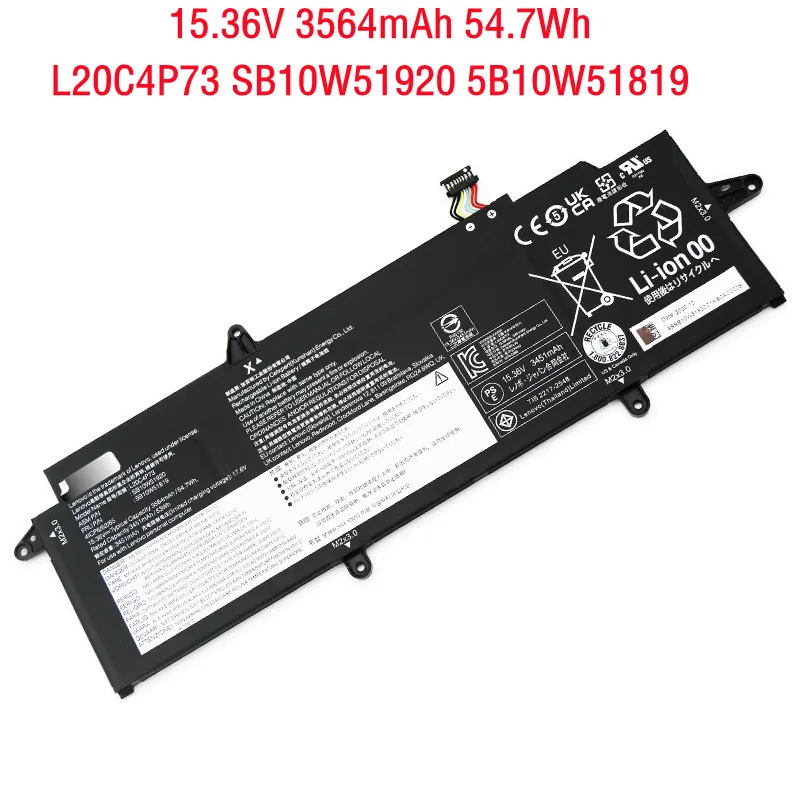 15.36V 54.7Wh Genuine L20C4P73 Battery for Lenovo SB10W51920 5B10W51819 Laptop Battery
15.36V 54.7Wh Genuine L20C4P73 Battery for Lenovo SB10W51920 5B10W51819 Laptop Battery
