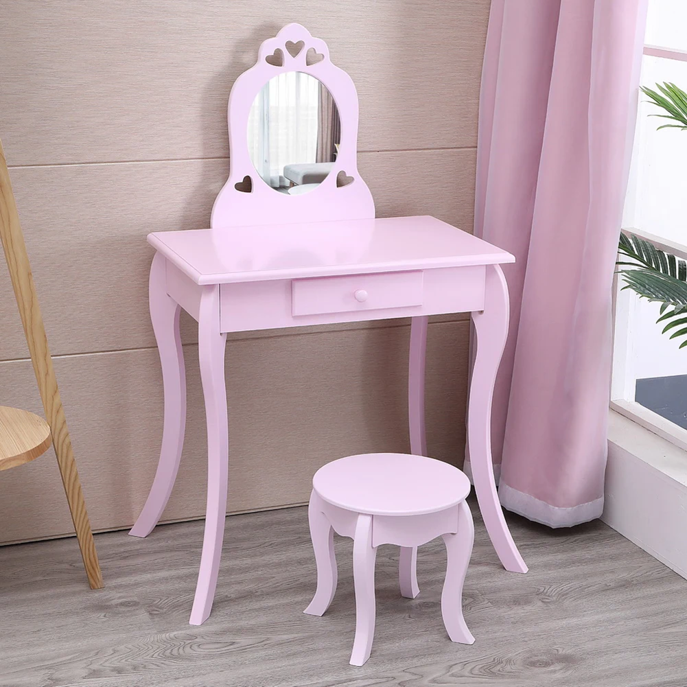 Children s Dressing Table One Mirror/Chair/Single Drawer Purple Children's Chair For Girls Room
Children s Dressing Table One Mirror/Chair/Single Drawer Purple Children's Chair For Girls Room