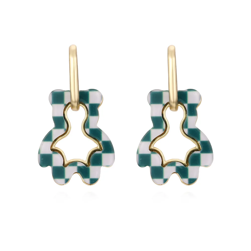 New Arrival Women Cute Buffalo Plaid Hollow Gummy Bear Charm Earrings Dainty Jewelry Christmas Gift for Her
New Arrival Women Cute Buffalo Plaid Hollow Gummy Bear Charm Earrings Dainty Jewelry Christmas Gift for Her