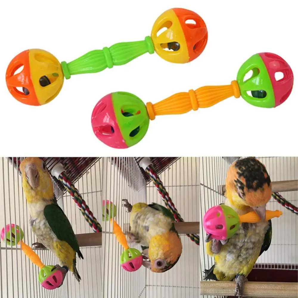 Pet Bird Parrot ABS Hollow Double-head Bell Ball Rattle Bite Chew Interactive Toy Small And Exquisite Entertainment Supplies
Pet Bird Parrot ABS Hollow Double-head Bell Ball Rattle Bite Chew Interactive Toy Small And Exquisite Entertainment Supplies