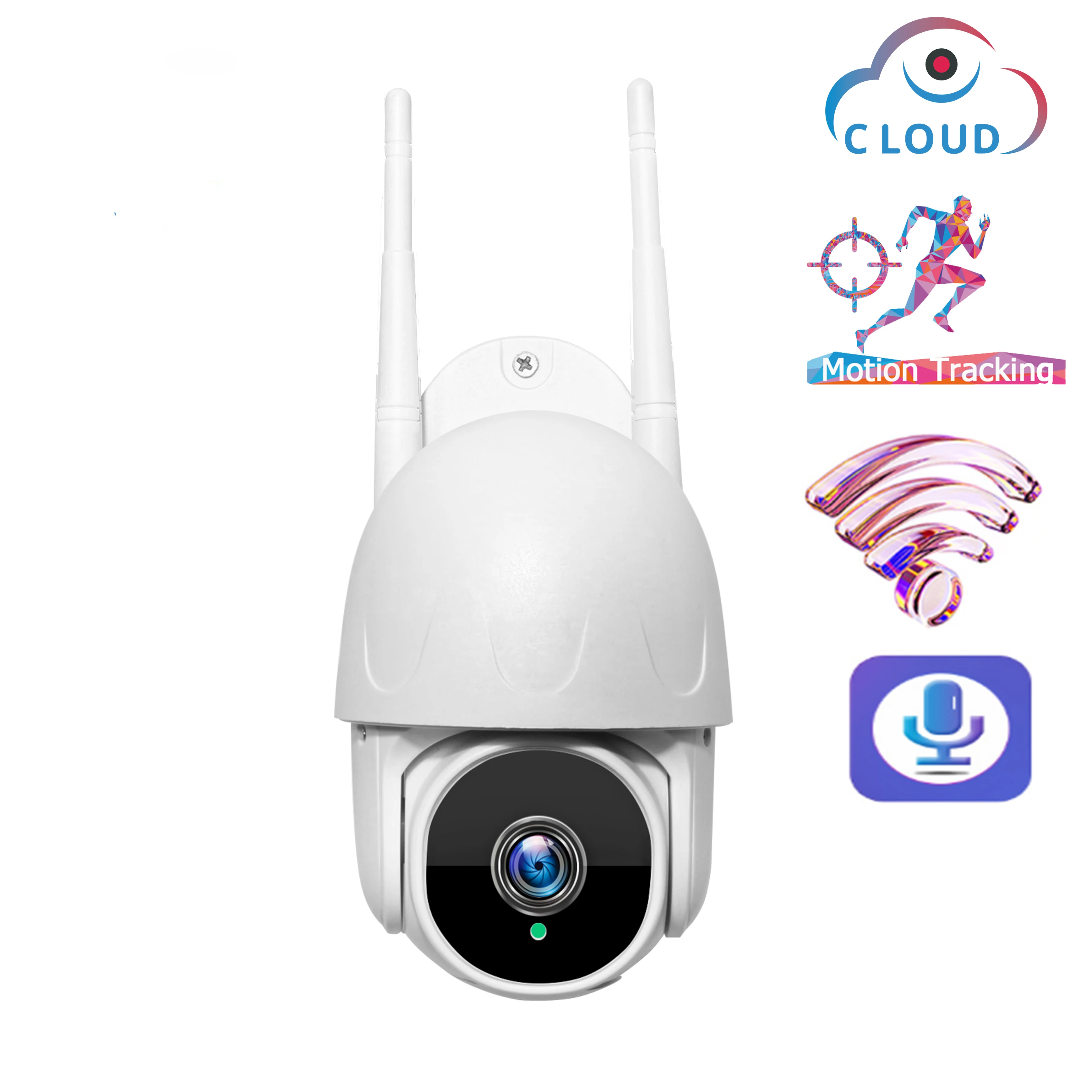 Auto-Tracking Camera 2MP Cloud 2M PTZ Speed Dome Wifi Camera Outdoor Wireless Camera Home Surveillance IP Cam
Auto-Tracking Camera 2MP Cloud 2M PTZ Speed Dome Wifi Camera Outdoor Wireless Camera Home Surveillance IP Cam