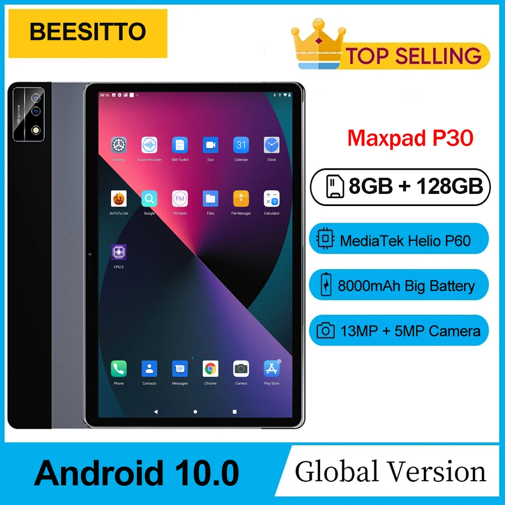 Newest 10.1 inch IPS 1920*1200 2 in 1 Tablet PC 8G RAM 128G ROM Bluetooth WiFi Android 10.0 tablet планшет Computer Netbook
Newest 10.1 inch IPS 1920*1200 2 in 1 Tablet PC 8G RAM 128G ROM Bluetooth WiFi Android 10.0 tablet планшет Computer Netbook