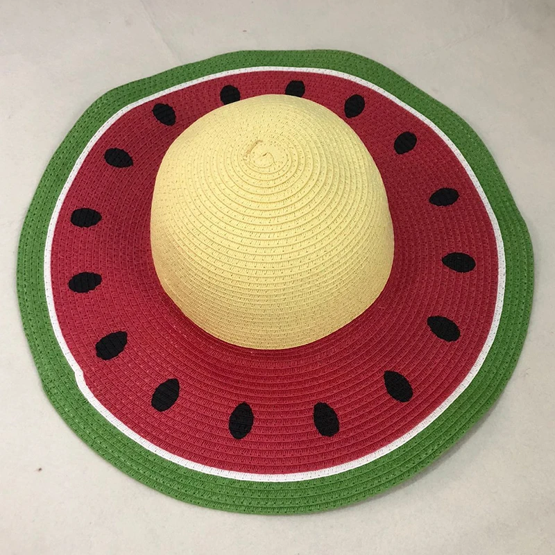 Adult Child Summer Straw Sun Visor Hat Color Block Watermelon Shape Family Round Top UV Protection Wide Brim Beach Bucket Cap
Adult Child Summer Straw Sun Visor Hat Color Block Watermelon Shape Family Round Top UV Protection Wide Brim Beach Bucket Cap