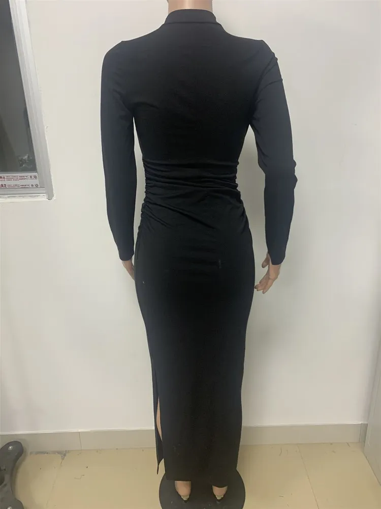 WJFZQM Women Pleated Long Sleeve Sexy Bodycon Midi Maxi Dress Club Party Night Slde Slit Autumn Penci Dress Black Wrap Dresses
WJFZQM Women Pleated Long Sleeve Sexy Bodycon Midi Maxi Dress Club Party Night Slde Slit Autumn Penci Dress Black Wrap Dresses