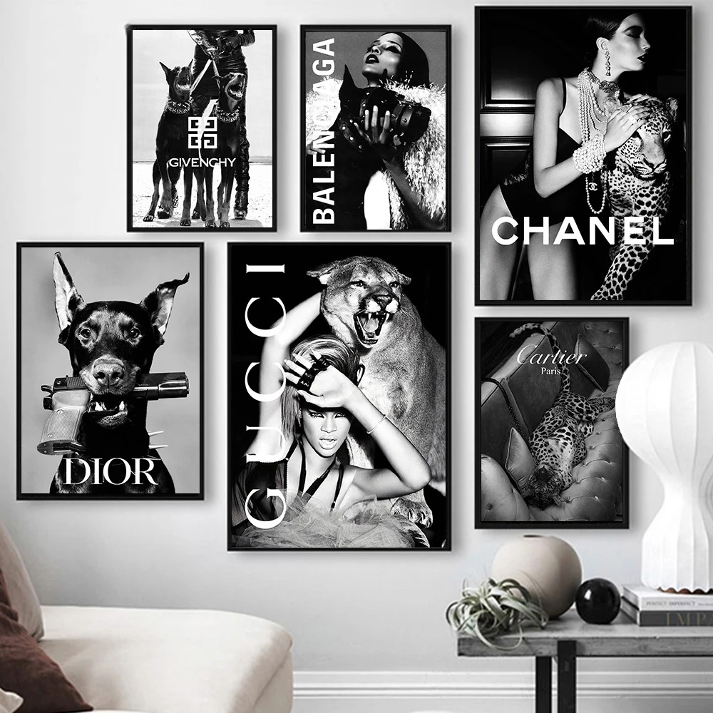 Fashion Star And Dog Magazine VOGUE Poster Black And White Nordic Pictures Wall Art Canvas Painting Print Living Room Home Decor
Fashion Star And Dog Magazine VOGUE Poster Black And White Nordic Pictures Wall Art Canvas Painting Print Living Room Home Decor