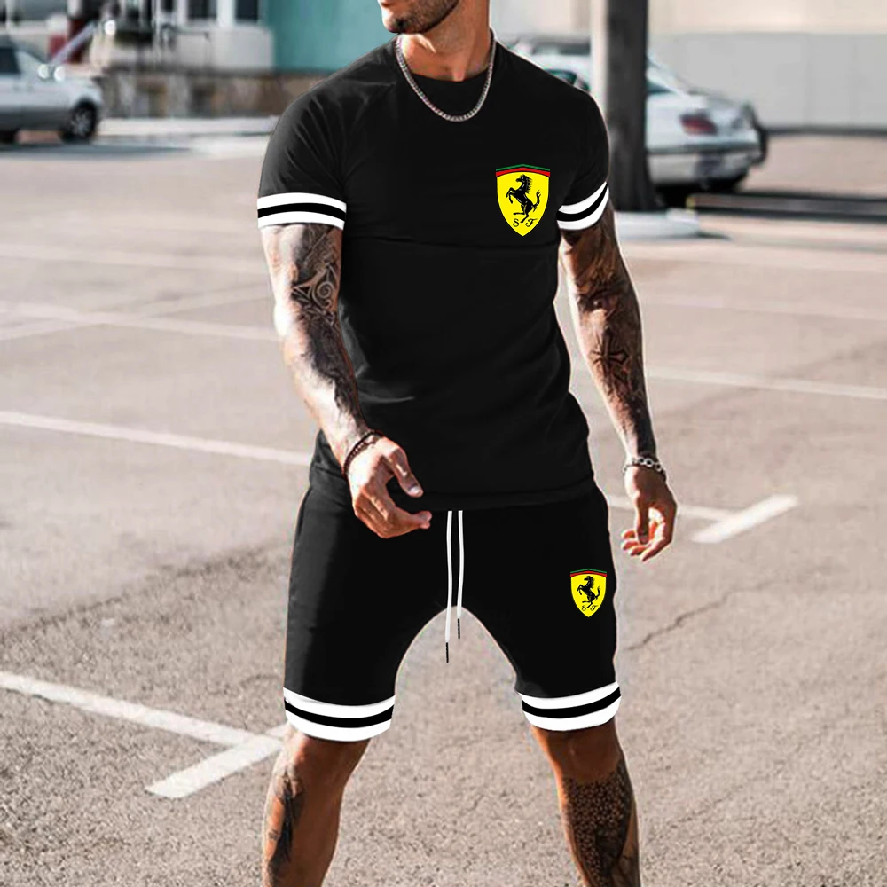 2021 Summer New 3D Ferrari Printed Men's T-shirt + Shorts 2-piece Loose Large Size Hip Hop Casual Sportswear Streetwear S-6XL
2021 Summer New 3D Ferrari Printed Men's T-shirt + Shorts 2-piece Loose Large Size Hip Hop Casual Sportswear Streetwear S-6XL