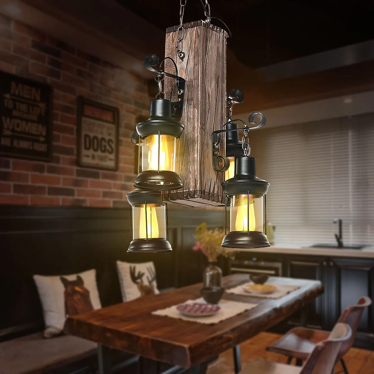 Vintage 4 Heads Industrial Pendant Lamp Indoor Hanging Pendant Light Bar Restaurant Home Decor 110-240V E27 Chandeliers
Vintage 4 Heads Industrial Pendant Lamp Indoor Hanging Pendant Light Bar Restaurant Home Decor 110-240V E27 Chandeliers