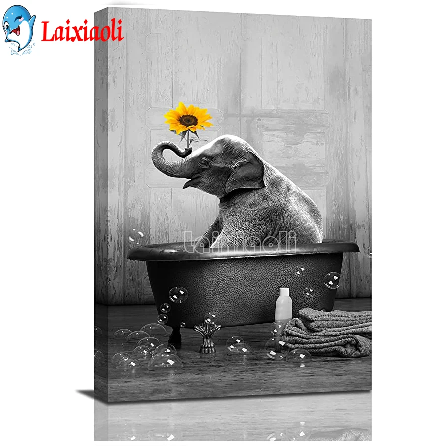 sloth in the bathtub diamond embroidey funny black and white animal Elephant, bulldog, highland cow, raccoon bathroom decoration
sloth in the bathtub diamond embroidey funny black and white animal Elephant, bulldog, highland cow, raccoon bathroom decoration