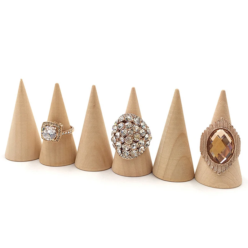 1PCS Ring Holder Vintage Natural Unpainted Wood Finger Cone Jewelry Display Stand Organizer Storage Rack Showcase For Exhibit
1PCS Ring Holder Vintage Natural Unpainted Wood Finger Cone Jewelry Display Stand Organizer Storage Rack Showcase For Exhibit
