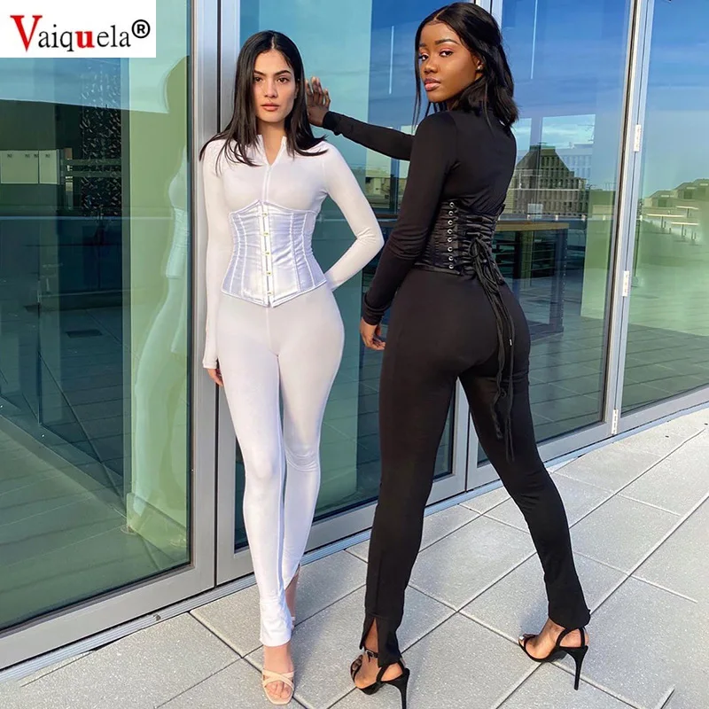 New Women's Autumn Solid Color Waist Front Zipper Casual Jumpsuit Swimsuit Bikini 2-piece Set, Running Night Jogger, Breathable
New Women's Autumn Solid Color Waist Front Zipper Casual Jumpsuit Swimsuit Bikini 2-piece Set, Running Night Jogger, Breathable