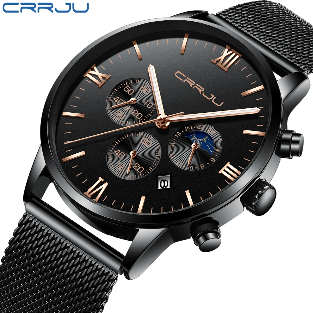 CRRJU Brand luxury Men Business Waterproof Mesh Stainless Steel Date Wrist Watch Lover's Gifts Dropshipping Relogio Masculino 
CRRJU Brand luxury Men Business Waterproof Mesh Stainless Steel Date Wrist Watch Lover's Gifts Dropshipping Relogio Masculino