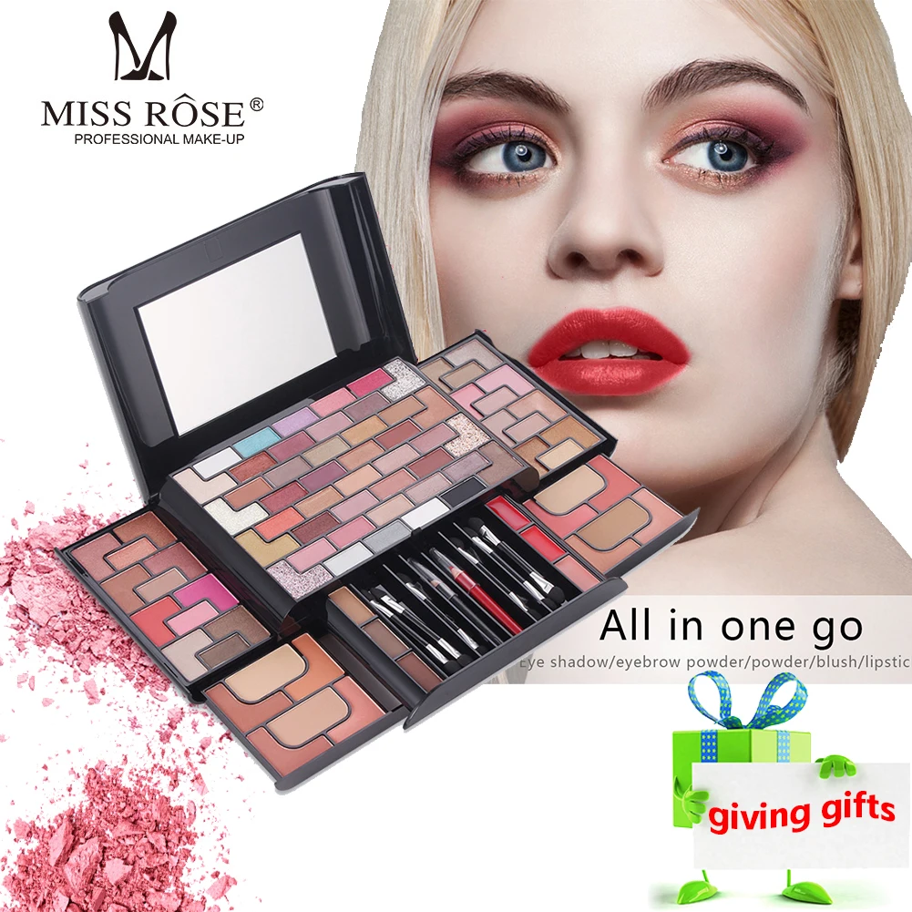 Miss Rose 2022 new 68-color eyeshadow box multi-function makeup box Lantejoules/makeup tools gift makeup setmatte lip lipstick 
Miss Rose 2022 new 68-color eyeshadow box multi-function makeup box Lantejoules/makeup tools gift makeup setmatte lip lipstick