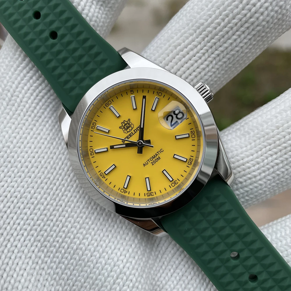 STEELDIVE Luxury Brand SD 1934 Yellow Dial 39MM Steel Case 20 Bar NH35 Mechanical Women Business Watches Gift
STEELDIVE Luxury Brand SD 1934 Yellow Dial 39MM Steel Case 20 Bar NH35 Mechanical Women Business Watches Gift