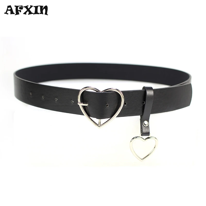 Heart Belt with Buckle Triangle Geometric Drop Down Design 2.3/3.3cm Black Leather Waist Band Women Punk Fit Clothes Accessories
Heart Belt with Buckle Triangle Geometric Drop Down Design 2.3/3.3cm Black Leather Waist Band Women Punk Fit Clothes Accessories