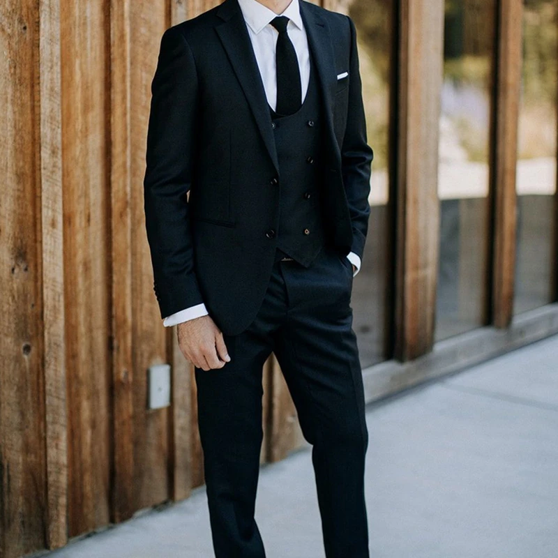 Fashion Handsome Custom Black Two Button Men Suits Slim Fit Groomsmen For Wedding Dinner Beach Party Sets(Jacket+Vest+Pants)
Fashion Handsome Custom Black Two Button Men Suits Slim Fit Groomsmen For Wedding Dinner Beach Party Sets(Jacket+Vest+Pants)