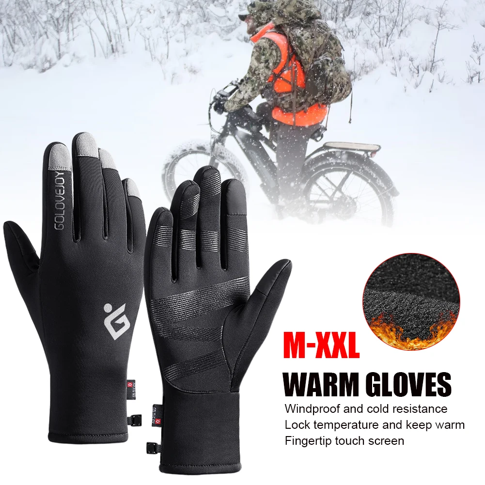 Winter Men's Cycling Gloves Warm Velvet Touch Screen Gloves Anti-Slip Waterproof Thermal Gloves for Outdoor Riding Driving
Winter Men's Cycling Gloves Warm Velvet Touch Screen Gloves Anti-Slip Waterproof Thermal Gloves for Outdoor Riding Driving