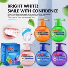 Baking Soda Toothpaste Power Natural Remover Pump Design Natural Ingredient Stain Removal Whitening Fruit Flavor Toothpaste