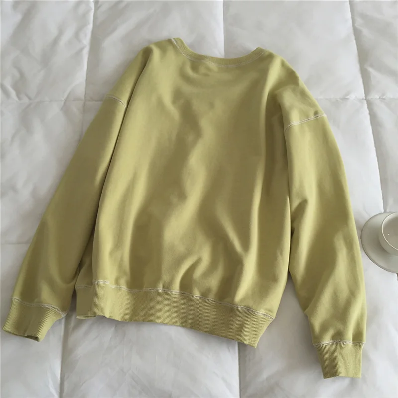 Autumn and winter women's sweatshirt casual solid color round neck long sleeve loose sweatshirt
Autumn and winter women's sweatshirt casual solid color round neck long sleeve loose sweatshirt