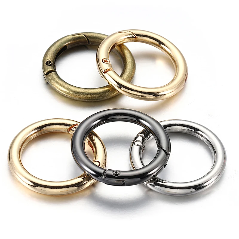 Metal Spring Clasps O Ring Openable Round Carabiner Keychain Bag Clip Hook Dog Chain Buckle Connector For DIY Jewelry Making
Metal Spring Clasps O Ring Openable Round Carabiner Keychain Bag Clip Hook Dog Chain Buckle Connector For DIY Jewelry Making