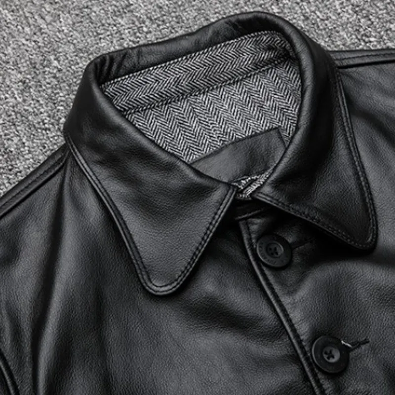 Cowhide Men Leather Real Jacket Business Man Casual Single Breasted Slim Fit Genuine Leather Jacket Windproof Coat Plus Size 4XL
Cowhide Men Leather Real Jacket Business Man Casual Single Breasted Slim Fit Genuine Leather Jacket Windproof Coat Plus Size 4XL