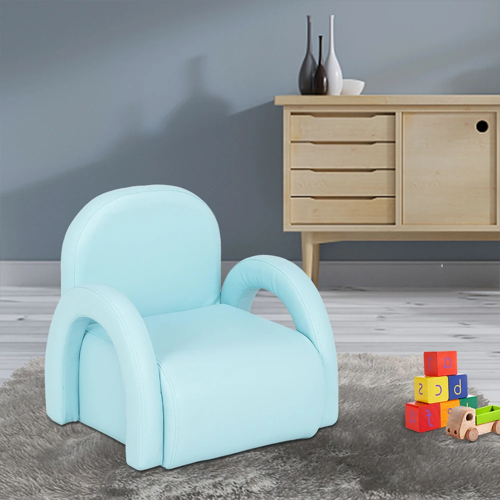 Children's Single Sofa Rainbow Section Sky Blue Environmental Friendly PVC & Solid Wood & Laminate Sofa Comfortable for Children
Children's Single Sofa Rainbow Section Sky Blue Environmental Friendly PVC & Solid Wood & Laminate Sofa Comfortable for Children