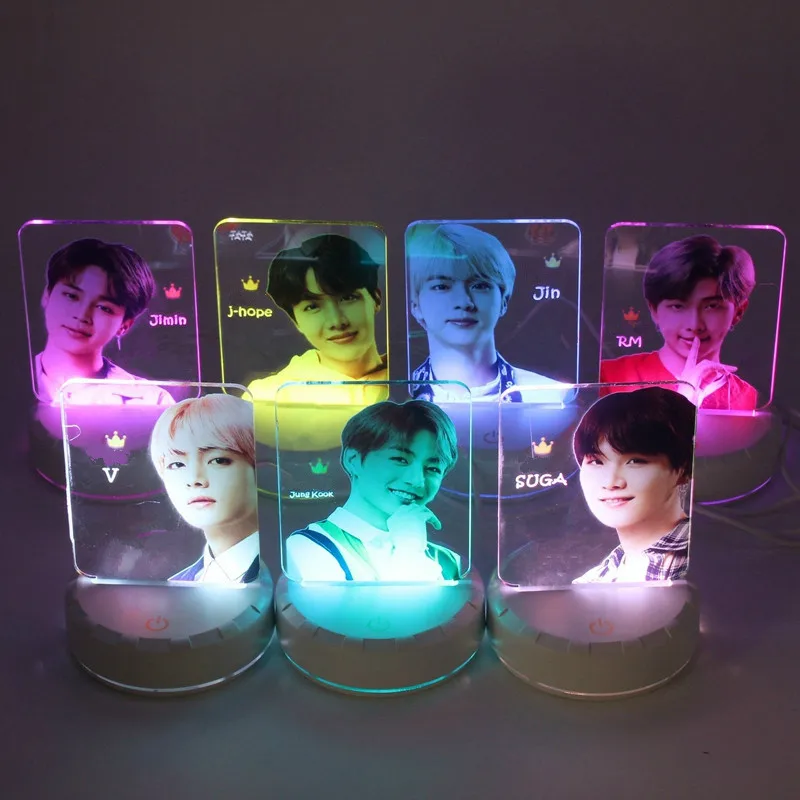 Kpop Light Stick Bangtan Boyss Concert Army Bombs USB Color Changing Acrylic LED Night Lamp jungkooK jimiN sugA jiN V Home Decor
Kpop Light Stick Bangtan Boyss Concert Army Bombs USB Color Changing Acrylic LED Night Lamp jungkooK jimiN sugA jiN V Home Decor