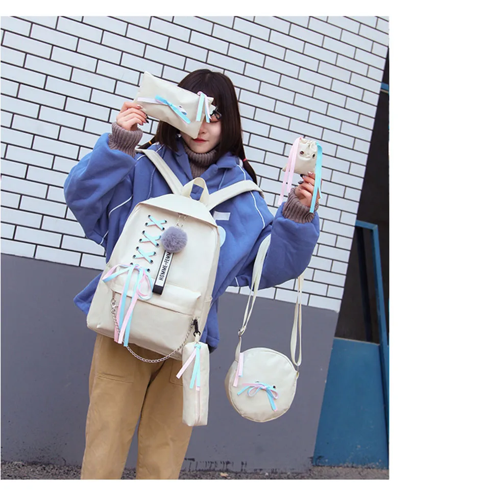 Girls 5pcs/set Backpack Women Travel Bags Girls School Bags Casual Canvas Student Backpack Teenage Girls Children Bags
Girls 5pcs/set Backpack Women Travel Bags Girls School Bags Casual Canvas Student Backpack Teenage Girls Children Bags
