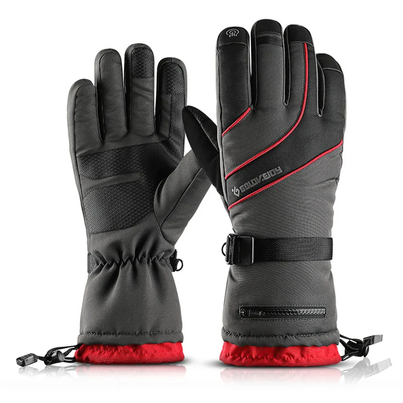 

Зимние лыжные перчатки для сенсорного экрана, для снежной погоды, для мужчин и женщин, водонепроницаемые теплые перчатки для снегохода, мот...