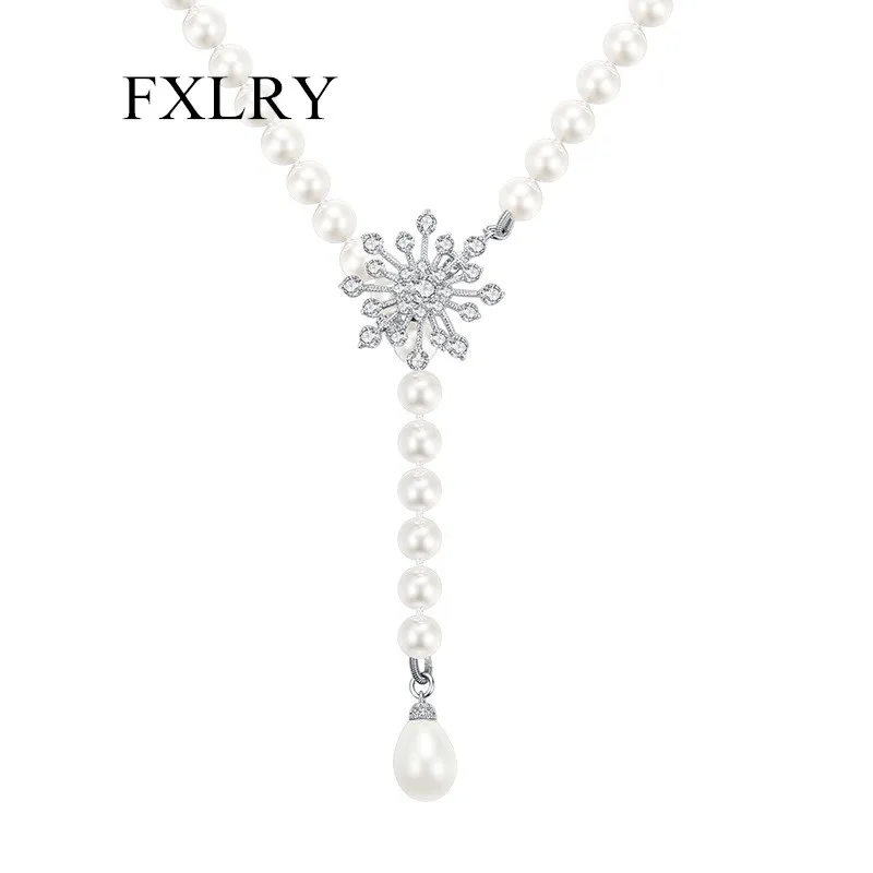FXLRY высокое качество AAA кубический циркон искусственный жемчуг в форме снежинки кулон длинный свитер ожерелья для женщин Свадебная вечерин...
FXLRY высокое качество AAA кубический циркон искусственный жемчуг в форме снежинки кулон длинный свитер ожерелья для женщин Свадебная вечерин...